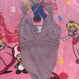 Rue21 Lace Trim Bodysuit in Mauve